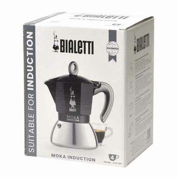 Cafettiera Italiana Bialetti Moka Acciaio inossidabile Alluminio 200 ml 4 Tazze