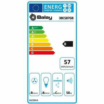 Hotte standard Balay 1200044925 80 cm 680 m3/h Touch Control 56 dB Blanc