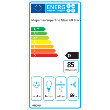 Hotte standard Mepamsa Superline Glass 60 Noir