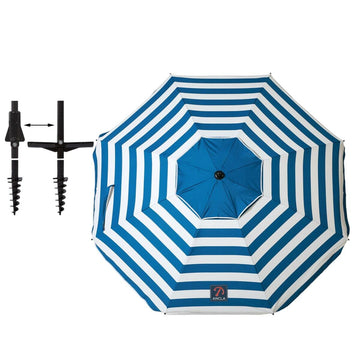 Parasol de plage Ø 200 cm Marin