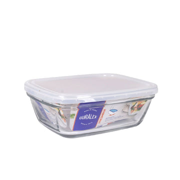 Boîte à repas rectangulaire avec couvercle Duralex Freshbox 1,1 L Transparent Rectangulaire