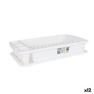 Draining Rack for Kitchen Sink Tontarelli Scola Plastic White 45 x 26 x 8,5 cm (12 Units)