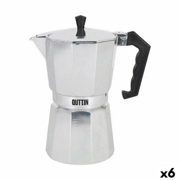 Italian Coffee Pot Quttin 12 Cups Aluminium (6 Units)