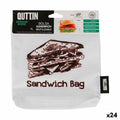 Reusable Food Bag Quttin Sandwich 18 x 18 x 2 cm (24 Units)