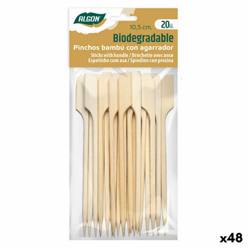 Bamboo toothpicks Algon 10,5 cm Set 20 Pieces (48 Units)