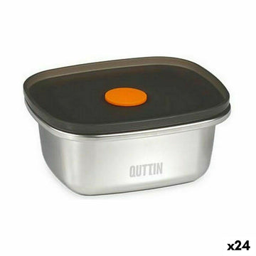 Boîte à lunch hermétique Quttin   Acier inoxydable Rectangulaire 250 ml (24 Unités)