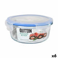 Hermetic Lunch Box Quttin Circular 650 ml ø 15,5 x 7,1 cm (6 Units)