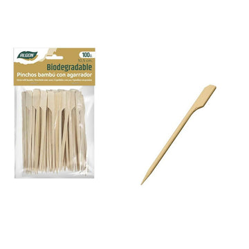 Ensemble de brochettes pour barbecue Algon Bambou 100 Pièces 10,5 cm (18 Unités)