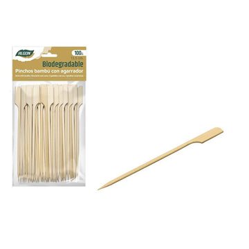 Grillspieß-Set Algon Bambus 100 Stücke 13,5 cm (18 Stück)