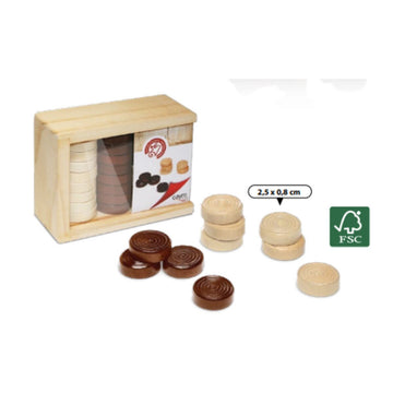 Pièces du jeu de Dames Cayro 617 Bois