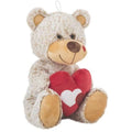 Fluffy toy Creaciones Llopis Beige Bear Heart 18 cm