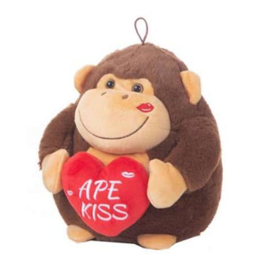 Fluffy toy Creaciones Llopis Gorilla Heart 22 cm