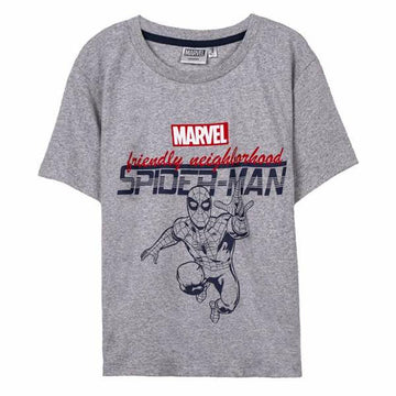 Child's Short Sleeve T-Shirt Spider-Man Grey 12 Years