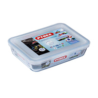 Rectangular Lunchbox with Lid Pyrex Cook & Freeze 19 x 14 x 5 cm 800 ml Transparent Silicone Glass (6 Units)
