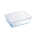 Boîte à repas rectangulaire avec couvercle Pyrex Cook&freeze 28 x 23 x 10 cm 4,2 L Transparent verre Silicone (3 Unités)