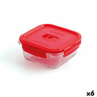 Lunchbox hermetisch Luminarc Pure Box 760 ml Rot Glas (6 Stück)