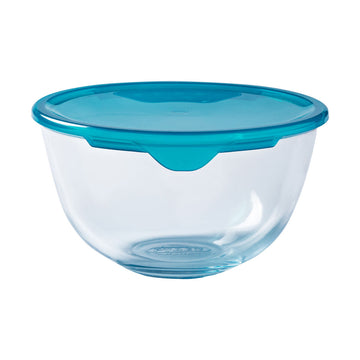 Runde Lunchbox mit Deckel Pyrex Cook & Store Blau 15 x 15 x 8 cm 500 ml Silikon Glas (6 Stück)