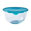 Round Lunch Box with Lid Pyrex Cook & Store Blue 2 L 22 x 22 x 11 cm Silicone Glass (3 Units)