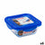Hermetic Lunch Box Pyrex Cook & Go 16,7 x 16,7 x 7 cm Blue 850 ml Glass (6 Units)