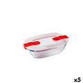 Boîte à lunch hermétique Pyrex Cook & Heat Rectangulaire 400 ml 17 x 10 x 5 cm Transparent verre (5 Unités)