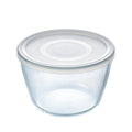 Panier-repas rond avec couvercle Pyrex Cook & Freeze 1,6 L 17 x 17 x 12 cm Transparent Silicone verre (4 Unités)