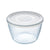 Round Lunch Box with Lid Pyrex Cook & Freeze 1,6 L 17 x 17 x 12 cm Transparent Silicone Glass (4 Units)