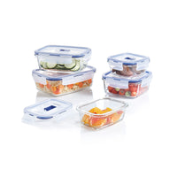 Lunchbox hermetisch Luminarc Pure Box Active 22 x 16 cm 1,97 l zweifarbig Glas (6 Stück)