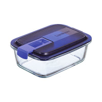 Lunchbox hermetisch Luminarc Easy Box Blau Glas (6 Stück) (820 ml)