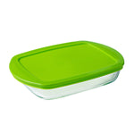 Boîte à repas rectangulaire avec couvercle Pyrex Prep&store Px Vert 1,6 L 28 x 20 cm verre (5 Unités)