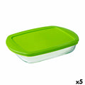 Rechteckige Lunchbox mit Deckel Pyrex Prep&store Px grün 1,6 L 28 x 20 cm Glas (5 Stück)