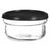 Runde Lunchbox mit Deckel Schwarz Durchsichtig Kunststoff Glas 12 x 6 x 12 cm 415 ml