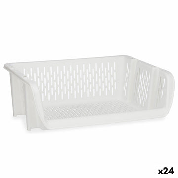 Panier de légumes Blanc polypropylène (30 x 13,5 x 38,7 cm) (24 Unités)