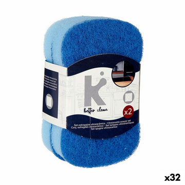 Set of scourers Blue 7 x 12,3 x 2,5 cm (32 Units)