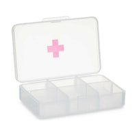 Škatlica  za Doziranje Zdravil s Predali Prozorno Plastika (11,5 x 18 x 2,2 cm) (12 kosov)