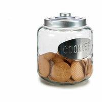 Biscuit jar Silver Metal 400 ml 19 x 22,5 x 19 cm (4 Units)