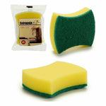 Scourer Yellow Green Synthetic fibre 10 x 3 x 7,5 cm (96 Units)