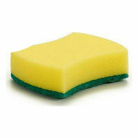 Tampon à récurer Jaune Vert Fibre synthétique 10 x 3 x 7,5 cm (96 Unités)