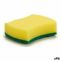 Tampon à récurer Jaune Vert Fibre synthétique 10 x 3 x 7,5 cm (96 Unités)