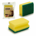 Scourer Yellow Green Synthetic fibre 4 x 9 x 6,5 cm (96 Units)