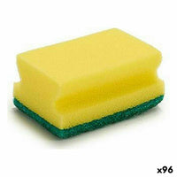 Tampon à récurer Jaune Vert Fibre synthétique 4 x 9 x 6,5 cm (96 Unités)