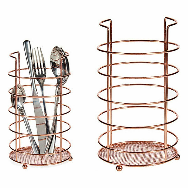 Cutlery Drainer Copper Metal 11,5 x 20,5 x 11,5 cm (24 Units)