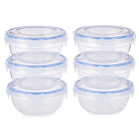 Ensemble de Boîtes à Lunch Hermétique Bleu Transparent Plastique 800 ml 15,5 x 7,5 x 15,5 cm (8 Unités)