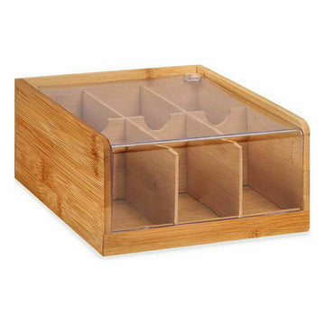 Box for Infusions Brown Bamboo 22 x 10 x 20,5 cm Tea (6 Units)