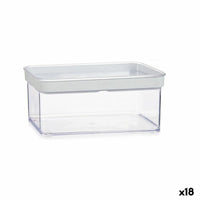 Bocal Transparent Silicone polystyrène ABS 1,1 L 10,5 x 9 x 21 cm (18 Unités)