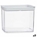 Jar Transparent Silicone polystyrene ABS 2,2 L 10,5 x 16,1 x 21 cm (9Units)