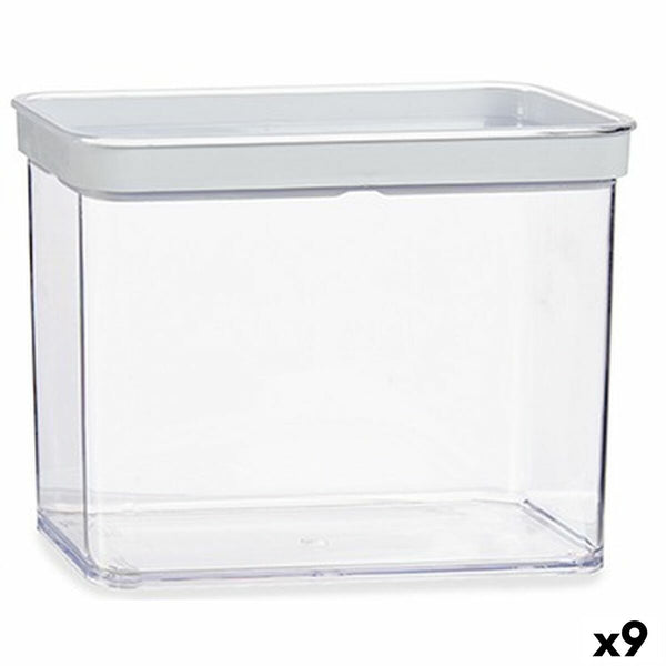 Bocal Transparent Silicone polystyrène ABS 2,2 L 10,5 x 16,1 x 21 cm (9 Unités)