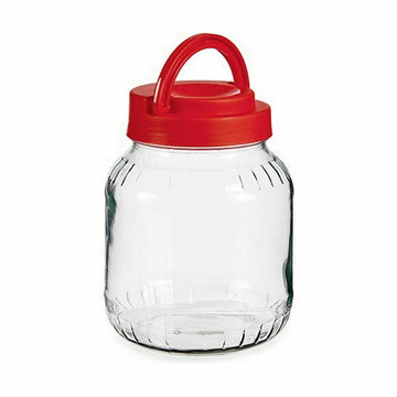Jar Lid with handle Red 1,7 L 13,5 x 17,5 x 13,5 cm (6 Units)