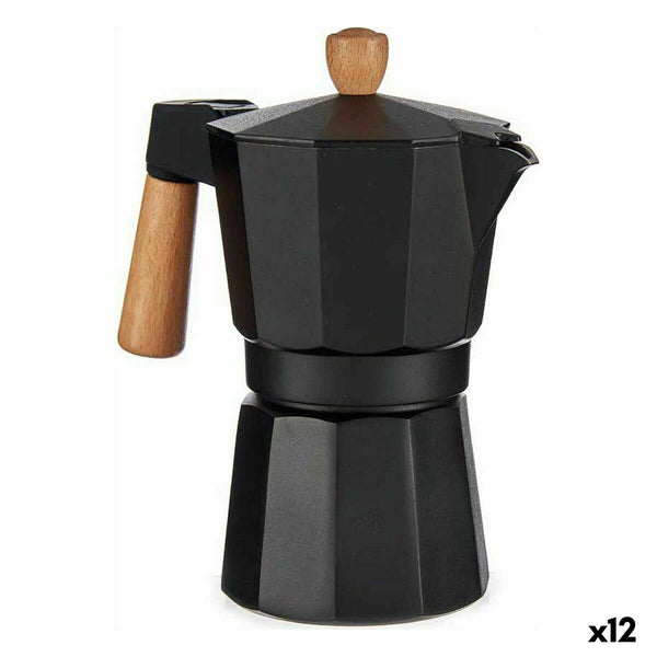 Italienische Kaffeemaschine Holz Aluminium 300 ml (12 Stück)