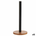 Küchenpapierrollenhalterung Schwarz Bambus Stahl 15 x 15 x 33,5 cm (12 Stück)