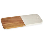Cutting board White Marble Acacia 18 x 1,5 x 38 cm (8 Units)